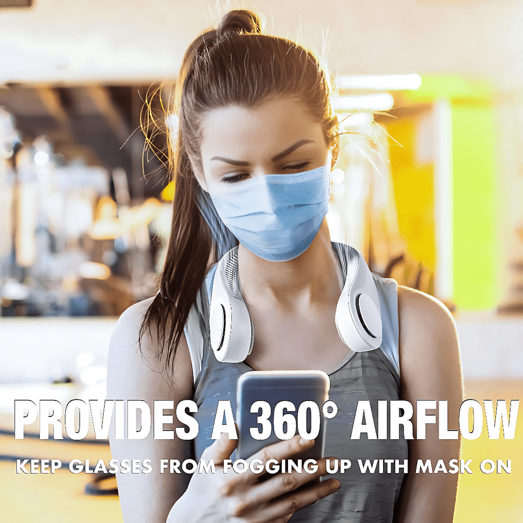 Portable Neck Fan, Hands Free Bladeless Fan - Deskart Mart