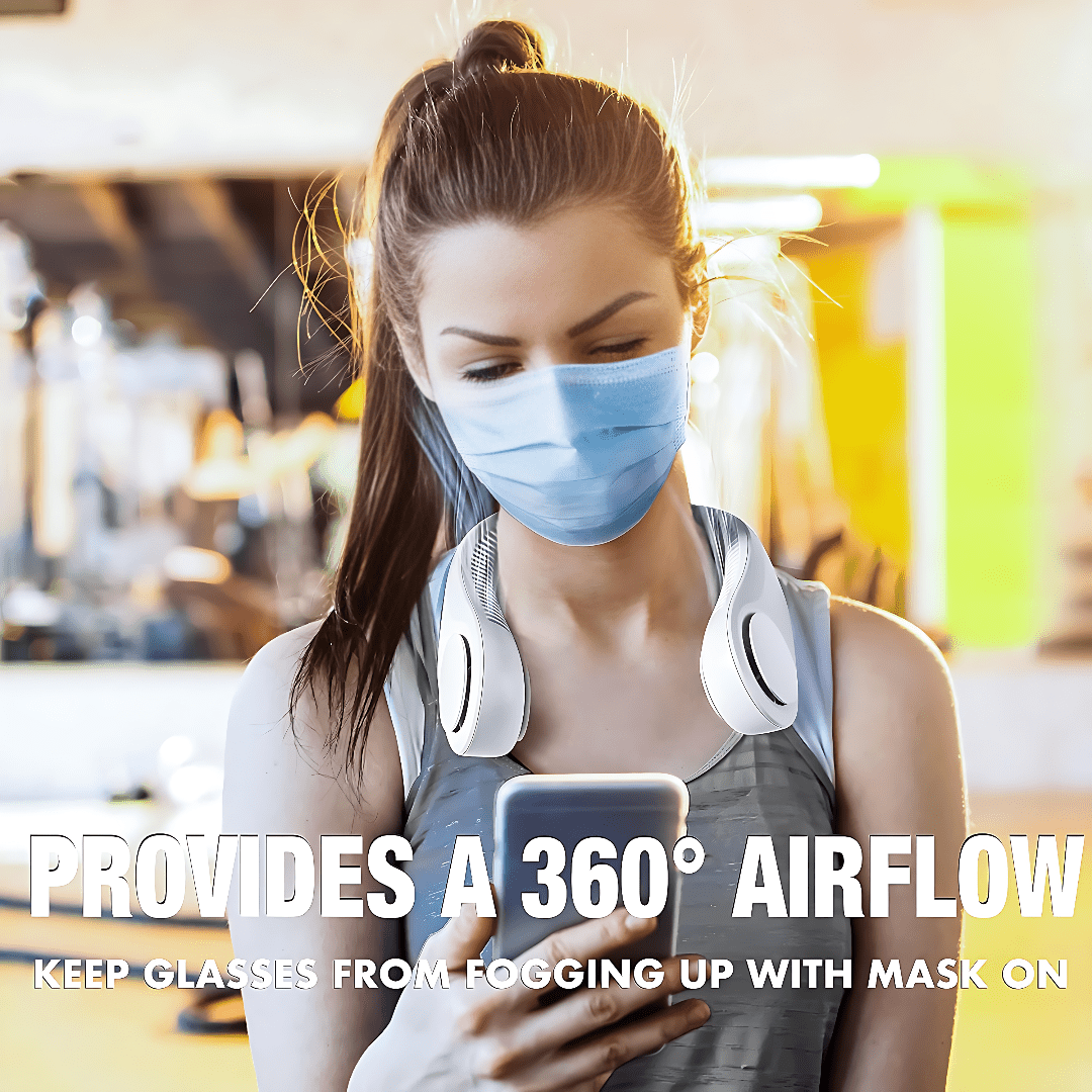 Portable Neck Fan, Hands Free Bladeless Fan - Deskart Mart