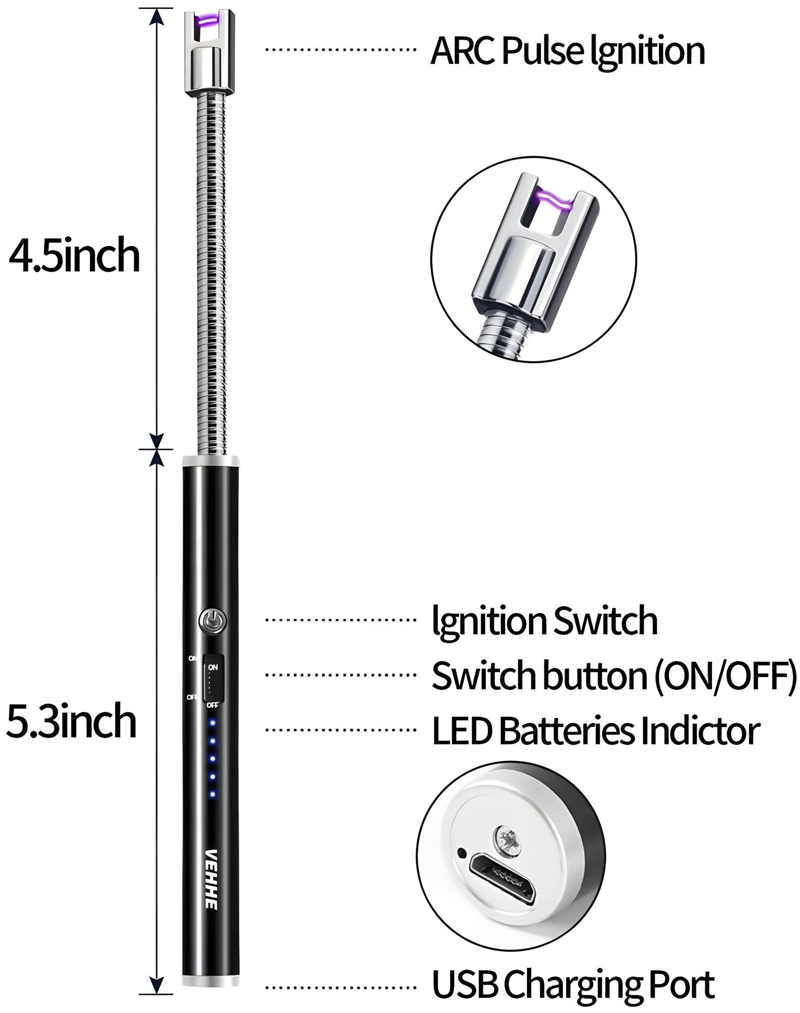 Rechargeable Electric Lighter - Deskart Mart