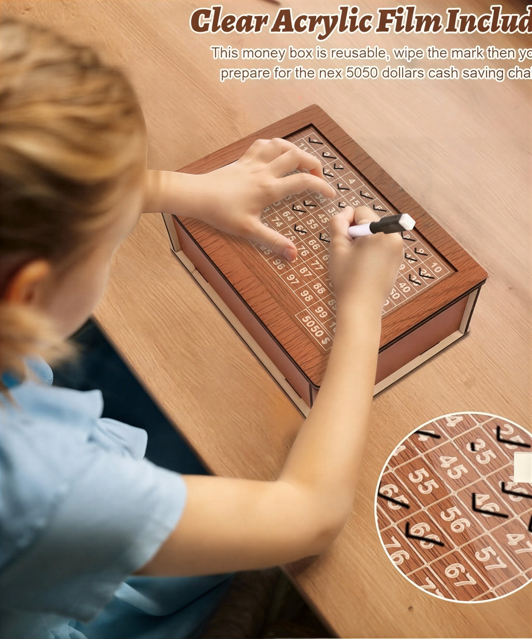 Wooden Money Piggy Bank Saver 1 Lakh Roadmap - Deskart Mart