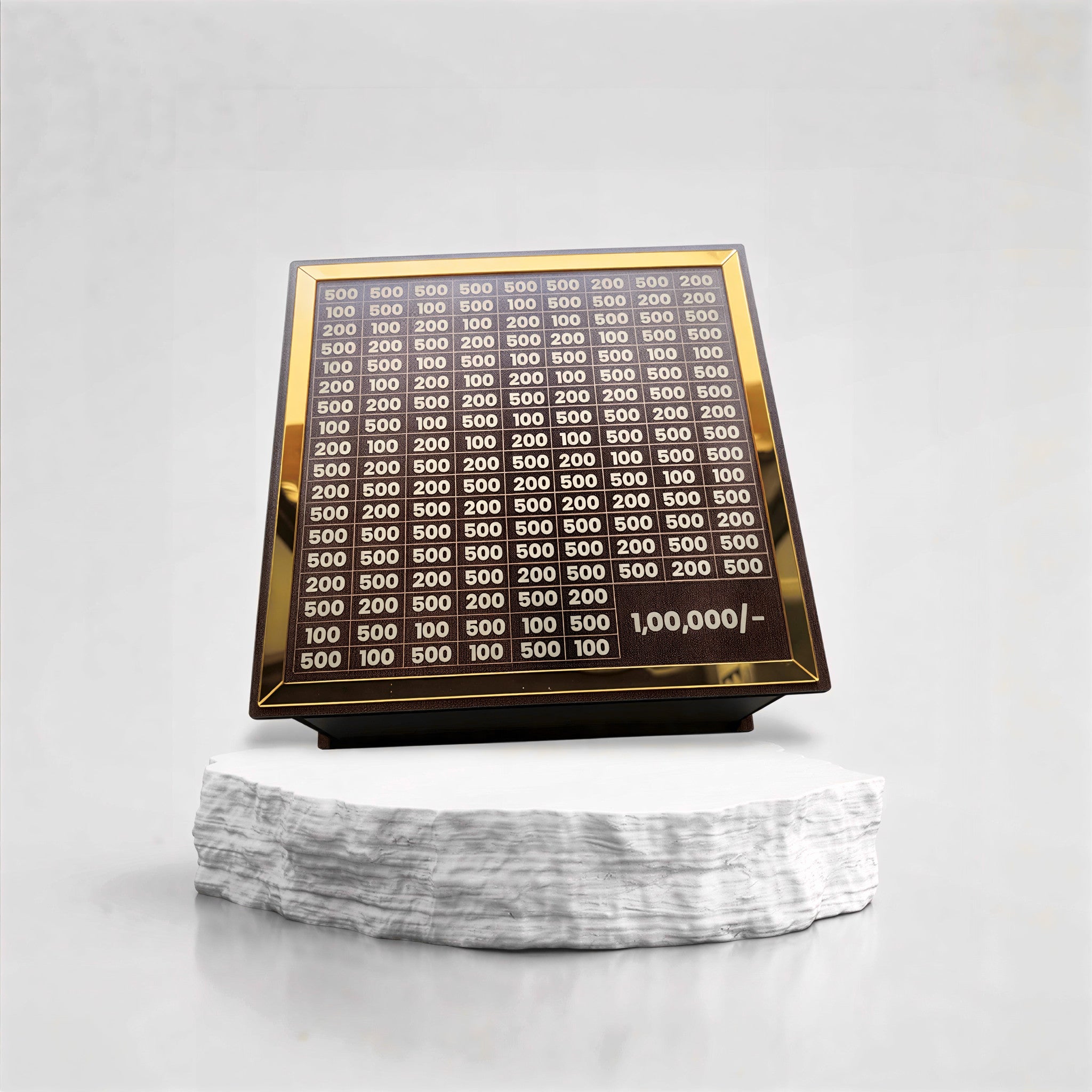 Wooden Money Piggy Bank Saver 1 Lakh Roadmap - Deskart Mart