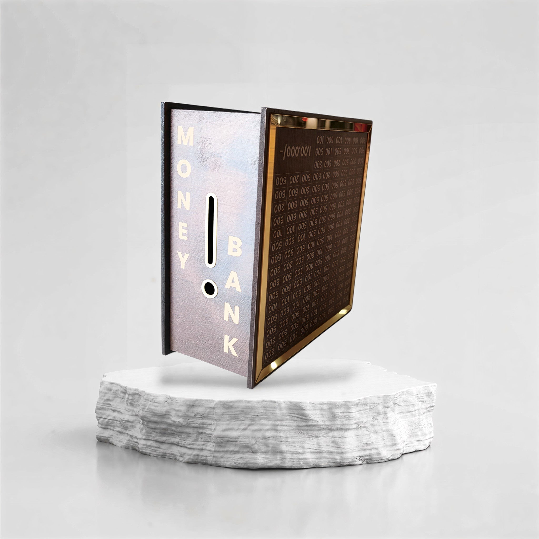 Wooden Money Piggy Bank Saver 1 Lakh Roadmap - Deskart Mart